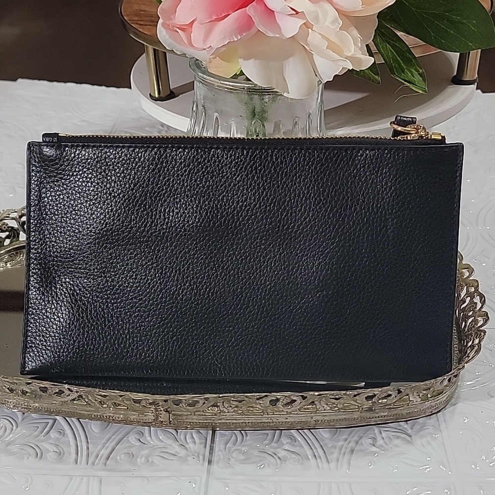 Michael Kors Jet Set Bedford Large Pebbled Leather Clutch Wristlet - Picture 4 of 11